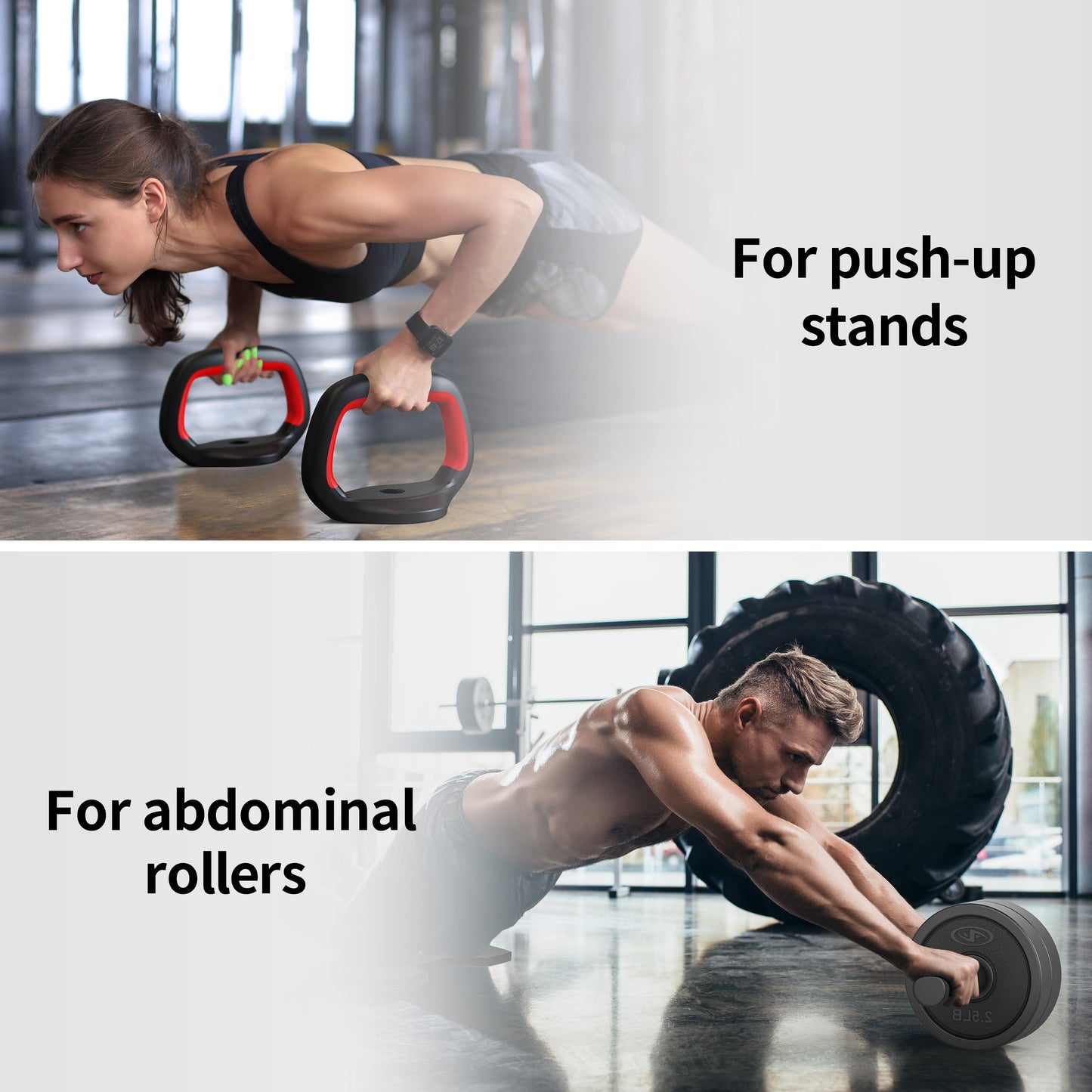 40LB 5 in 1 Adjustable Dumbbell Set , Fitness Exercises for Home Gym, Black, 1-Inch Holes Fit Standard Sized Bar